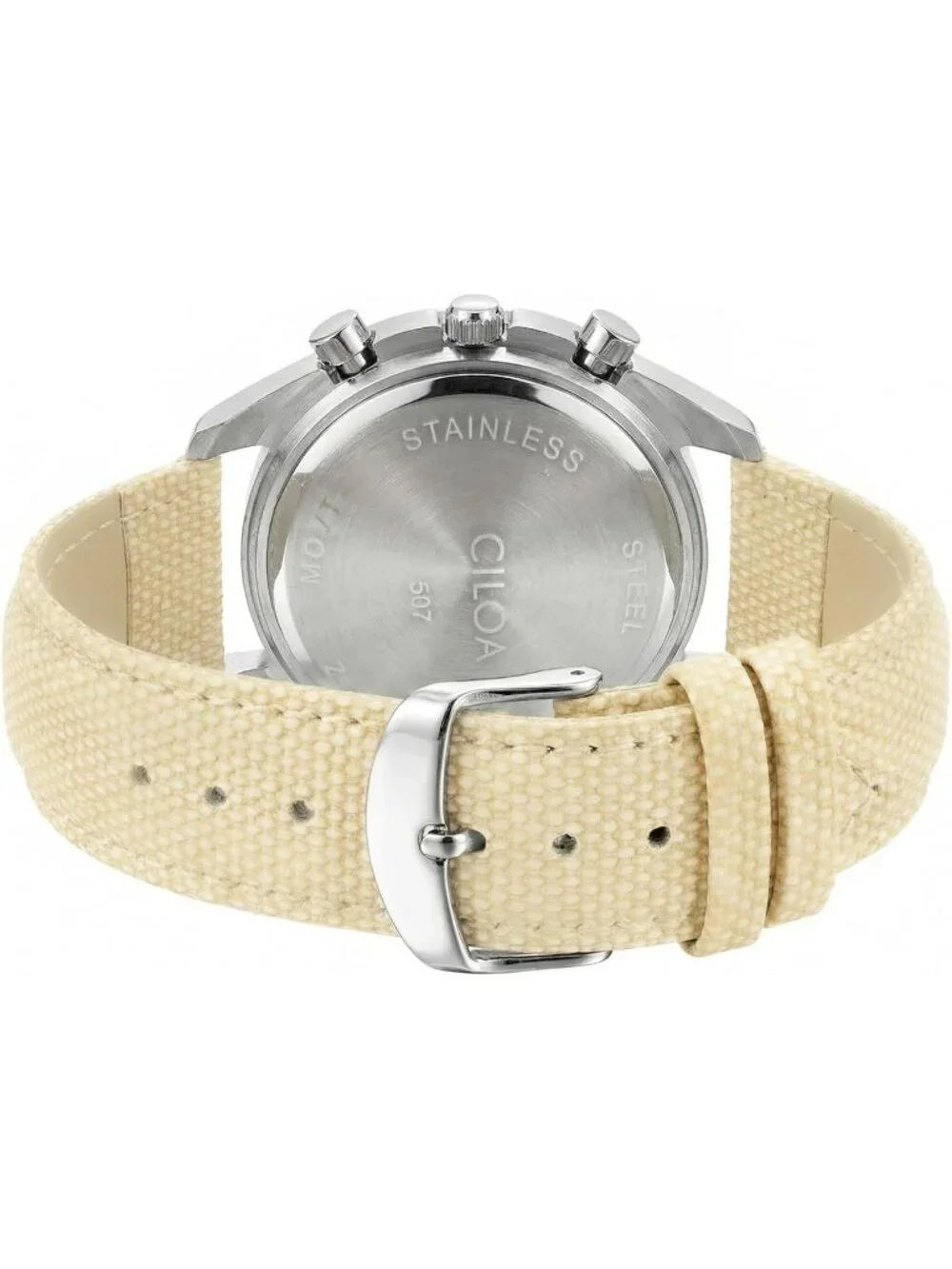 Men's White Chronograph Classics Waterproof Sport Casual Business Wrist Watch
